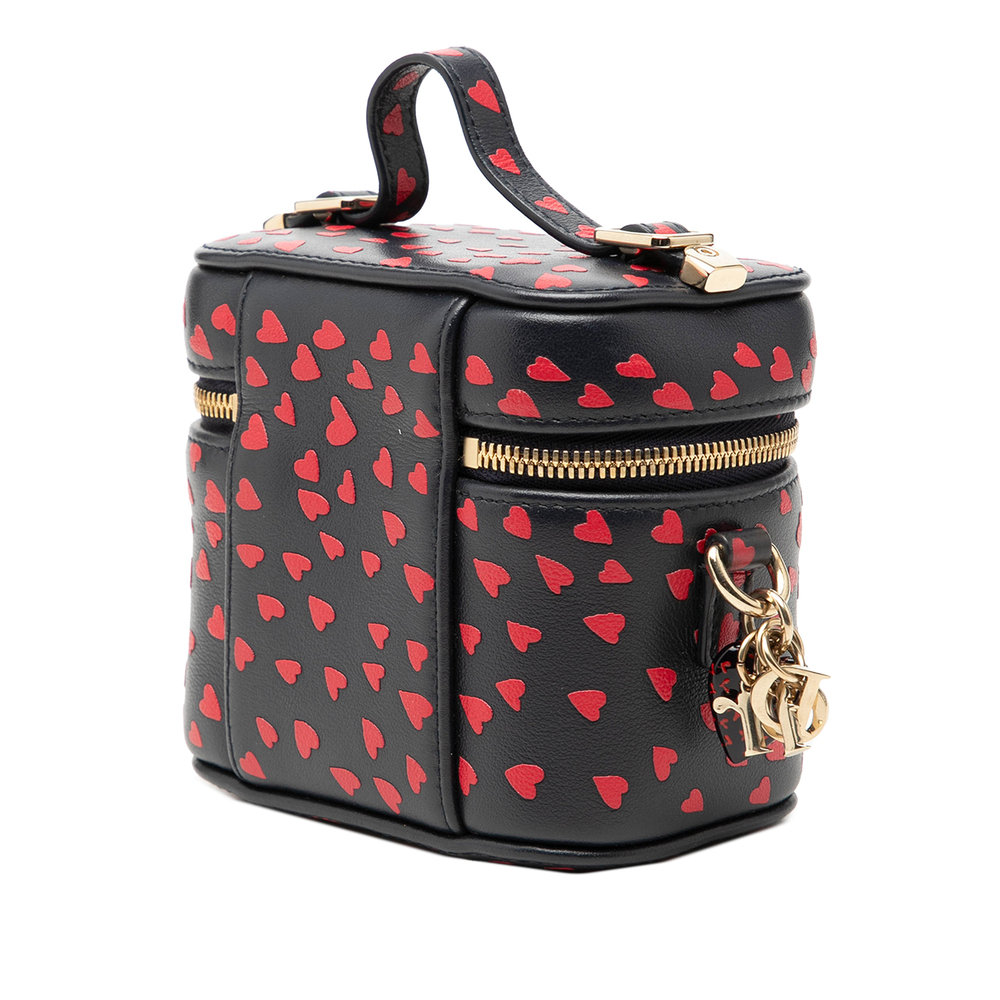 Pre-Loved Dior Micro Lambskin Heart Print Lady Dior Vanity Case - Picture 2 of 8